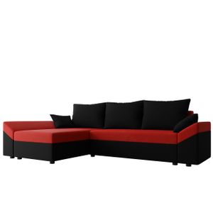 Mirjan24 Ecksofa Dante L, Eckcouch, Couch mit Bettkasten und Schlaffunktion, L-Form, Wohnzimmer (Farbe: Alova 04 + Alova 46)