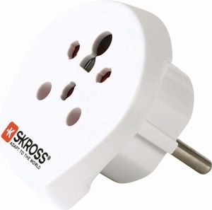 Reiseadapter DK-Indien-Israel auf EU - Skross Single Travel Adapter 1.500217 Reiseadapter DK-Indien-Israel auf EU - Skross Single Travel Adapter 1.500217