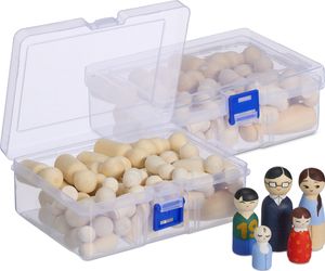 relaxdays Holzfiguren zum Bemalen 100er Set