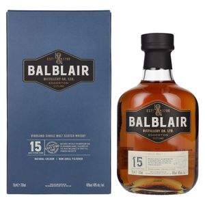 Balblair 15 Jahre Highland Single Malt Scotch Whisky 0,7l, alc. 46 Vol.-%