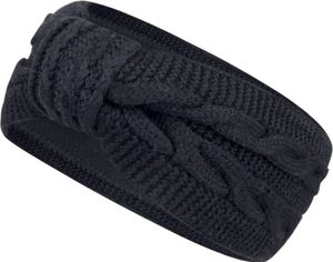 Headband Winter Damen Stirnband einfarbig mit Zopfmuster und Thermo Fleece