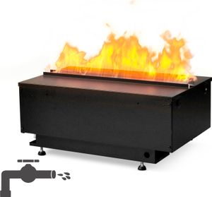 Dimplex Cassette 500 Pro Kamineinsatz mit Festwasseranschluss, Opti-myst 3D, Modell 2025: Pulverbeschichtung schwarz