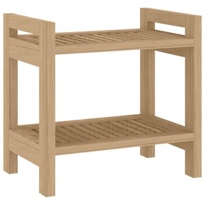 vidaXL Badezimmer-Beistelltisch 45x30x45 cm Massivholz Teak