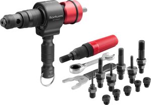 FORTUM 4770667 Nástavec na nity pre vrták T-COMBO, sada pre matice M3-M12 na trhu. Nity 2,4-6,4 mm, CrMoV