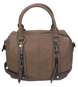 Damen Handtasche MILANO 2 Henkeltasche Umhängetasche mit Reißverschluss  Farbe: camel