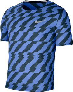 NIKE Herren Sportshirt M NK DF MILER SS FF JAC DEEP OCEAN/ROYAL PULSE/REF M