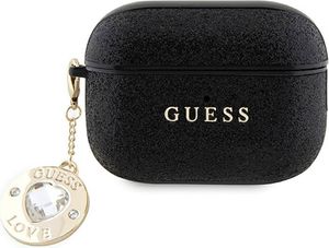 Guess Guap2Pgehcdk Hülle Für Airpods Pro 2 Cover - Schwarz Fester Glitzer-Herz-Diamant-Charm Guess Guap2Pgehcdk Hülle Für Airpods Pro 2 Cover - Schwarz Fester Glitzer-Herz-Diamant-Charm