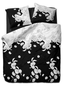etérea Baumwolle Bettwäsche  Kim 140x200 nur Bettdecke - mit Reißverschluß in Renforcé Qualität - Allergiker geeignet nach  100  - Bettbezug - 140 x 200 - Schwarz
