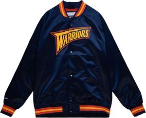 Mitchell & Ness Golden State Warriors Lekka kurtka satynowa granatowa - L