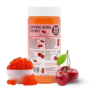 Popping Boba-Fruchtperlen für Bubble Tea | Kirsche - Fruchtige Tapioka Perlen von Bubble Mania- 450 G