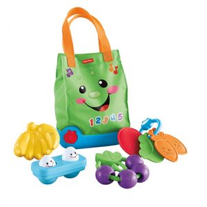 Mattel Fisher Price Y7784 Lernspaß Tasche Kinder Einkaufstasche mit Baby Rassel