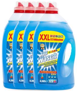 AppWasch® - Color Waschmittel Gel, 4-er Pack XXL(4 x 123 Waschladungen) 0,06 EUR/ Waschladung