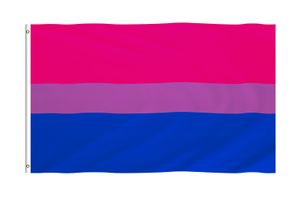 INQUARK 90 x 150 cm LGBTQ+ Bisexuelle Pride Flagge mit zwei Metallösen