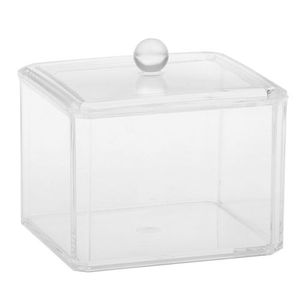 Wattepad-Spender und Wattestäbchen-Behälter, kleine Aufbewahrungsbox mit praktischem Deckel