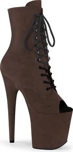 FLAMINGO-1021FS Damen Booties von Pleaser, Dunkelbraun  , EU 44, US 14