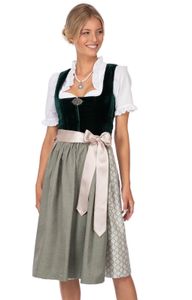 MarJo Samt Dirndl "Chera" 580465 | Smaragd Grün - 65cm  Größe: 40