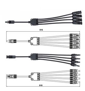 PV-Y Verteiler Kabel MC4 4er paar