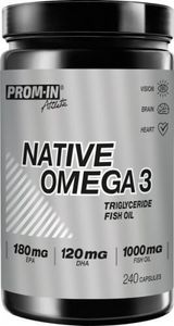Prom-In Native Omega 3 240 kapsúl / Omega 3 mastné kyseliny / Farmaceuticky čisté zdravé mastné kyseliny v kapsuliach