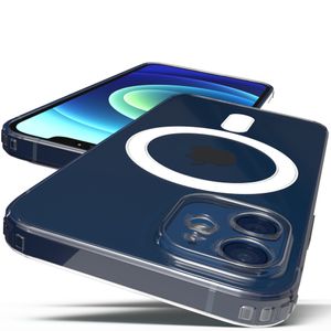 GreenHec MagSafe Hülle | Transparente Handyhülle mit Kameraschutz | Magnet Clear Case Schutzhülle Durchsichtig Hart Stoßfest:  iPhone 12 mini