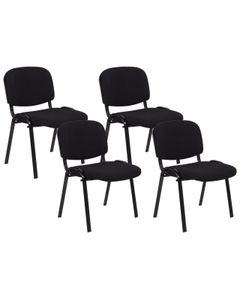 BELIANI Sada 4 černých židlí bez područek potahů nohou železné nohy stohovatelná konferenční židle moderní moderní skandinávský design jídelna