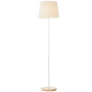 Brilliant Lampe Lunde Standleuchte weiß/natur Metall/Bambus braun 1x A60, E27, 40 W
