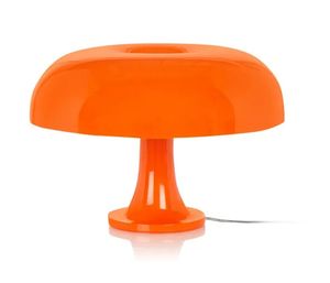 Moderne, minimalistische LED-Tischlampe, Pilzlampe, Retro Lampe, E14, – perfekt für Hotelschlafzimmer, Wohnzimmer und Nachttischdekoration（Orange)