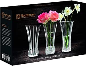 Nachtmann Vorteilsset 2 x  3 Glas/Stck Tischvasen 7581/3tlg Spring  103242 und Gratis 1 x Trinitae Körperpflegeprodukt