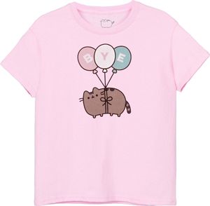 Pusheen - "Bye" tričko pro dívky s krátkým rukávem NS8181 (146-152) (růžová)