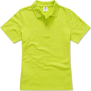 Damen Piqué Poloshirt 100 - Farbe: Bright Lime - Größe: XL