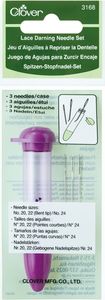 Clover Stopfnadel-Set - beinhaltet 3 Nadeln in einem aufschraubbaren Etui - 3168