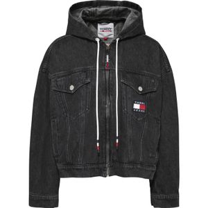 Tommy Jeans Oversized Hooded Zip Jacket  Schwarz - Große XL