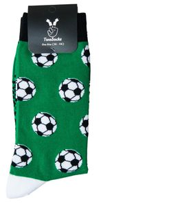 TwoSocks lustige Socken Fußball Socken Sportsocken, Motivsocken, Baumwolle Einheitsgröße