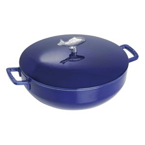 Staub Kochgeschirr Fischcocotte rund Dunkelblau 28 cm