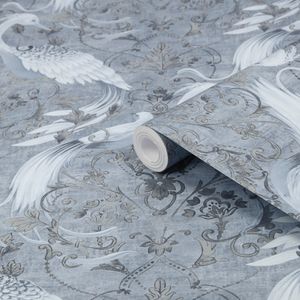 Laura Ashley Vlies Tapete | Tregaron Midnight Blue Blau - 10 m x 0.52 m