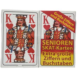 Senioren Skat Spielkarten Karten Skatkarten Set 2x 32 Blatt Französisches Bild