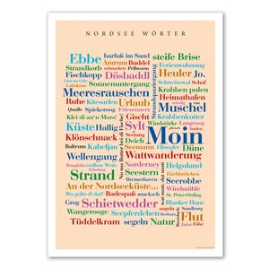 Poster Nordsee Wörter (30x40 cm)