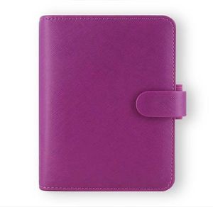 FILOFAX Saffiano Pocket Organizer Raspberry Kunstleder Zeitplaner 022452