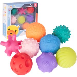 MalPlay Sensorik Bälle | Verschiedene Strukturen und Farben | Aus Silikon | Wasserspielzeug | Sensorik Spielzeuge für Babys und Kinder ab 6 Monaten
