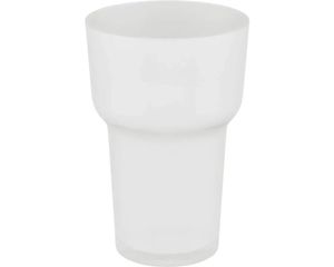 Loses Zahnputzglas Lenz Flame weiß mattiert konkav Loses Zahnputzglas Lenz Flame weiß mattiert konkav