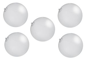 5x Strandball / Wasserball / Farbe: weiß