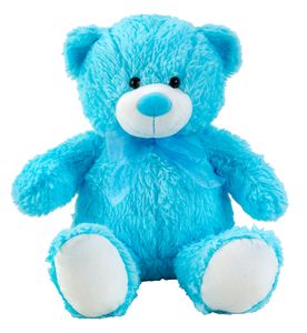 Teddybär Kuschelbär Blau mit Schleife 50 cm groß Plüschbär Kuscheltier samtig weich - zum liebhaben