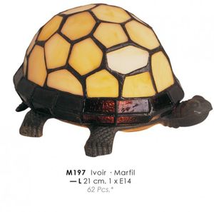 Tiffany Decoleuchte Durchmesser 21cm M197 Schildkröte creme Leuchte Lampe von Casa Padrino