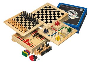 Philos 3104 - Holz-Spielesammlung Reise, mit verschiedenen Spielmöglichkeiten