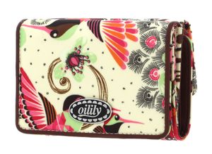 Oilily Geldbörse Tropical Birds Flap Wallet Cream-White creme mehrfarbig