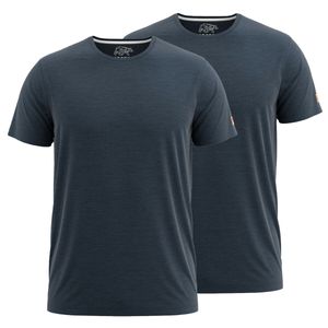 FORSBERG einfarbiges T-Shirt im Doppelpack, Farbe:navy, Größe:XXL