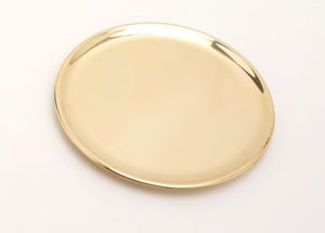 Kerzenteller, Dekoteller Messing Gold poliert Ø 14 cm ideal für Kerzen, Taufkerzen, Hochzeitskerzen