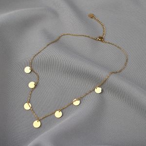 Choker Halskette mit Coins Modeschmuck aus Edelstahl |