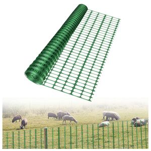 Fiqops Bauzaun 1mx50m Gartennetz Beetschutz Teichzaun Schutznetz Baumnetz Absperrzaun