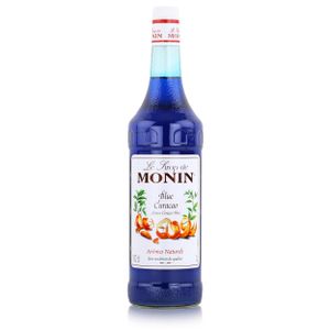 Monin Sirup Blue Curacao 1 Liter - Cocktails Milchshakes Kaffeesirup (1er Pack)