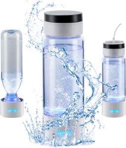 Generátor vodíkovej vody VEVOR, prenosný výrobník vodíkovej vody 380 ml, zariadenie na ionizáciu vody bohatej na vodík s technológiou SPE, s nosovou inhalačnou trubicou a samočistením